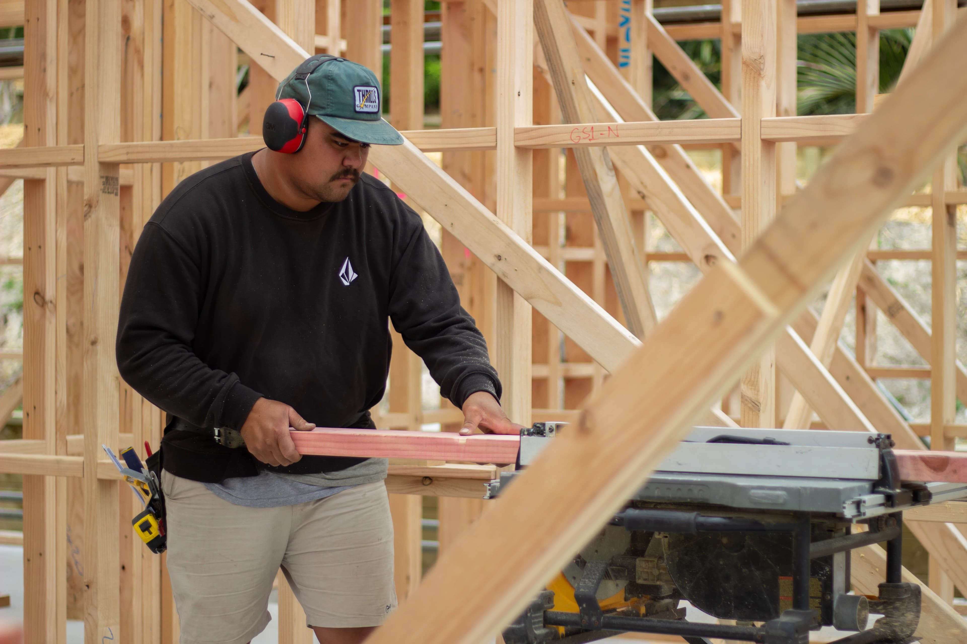 NF Construction team member on site